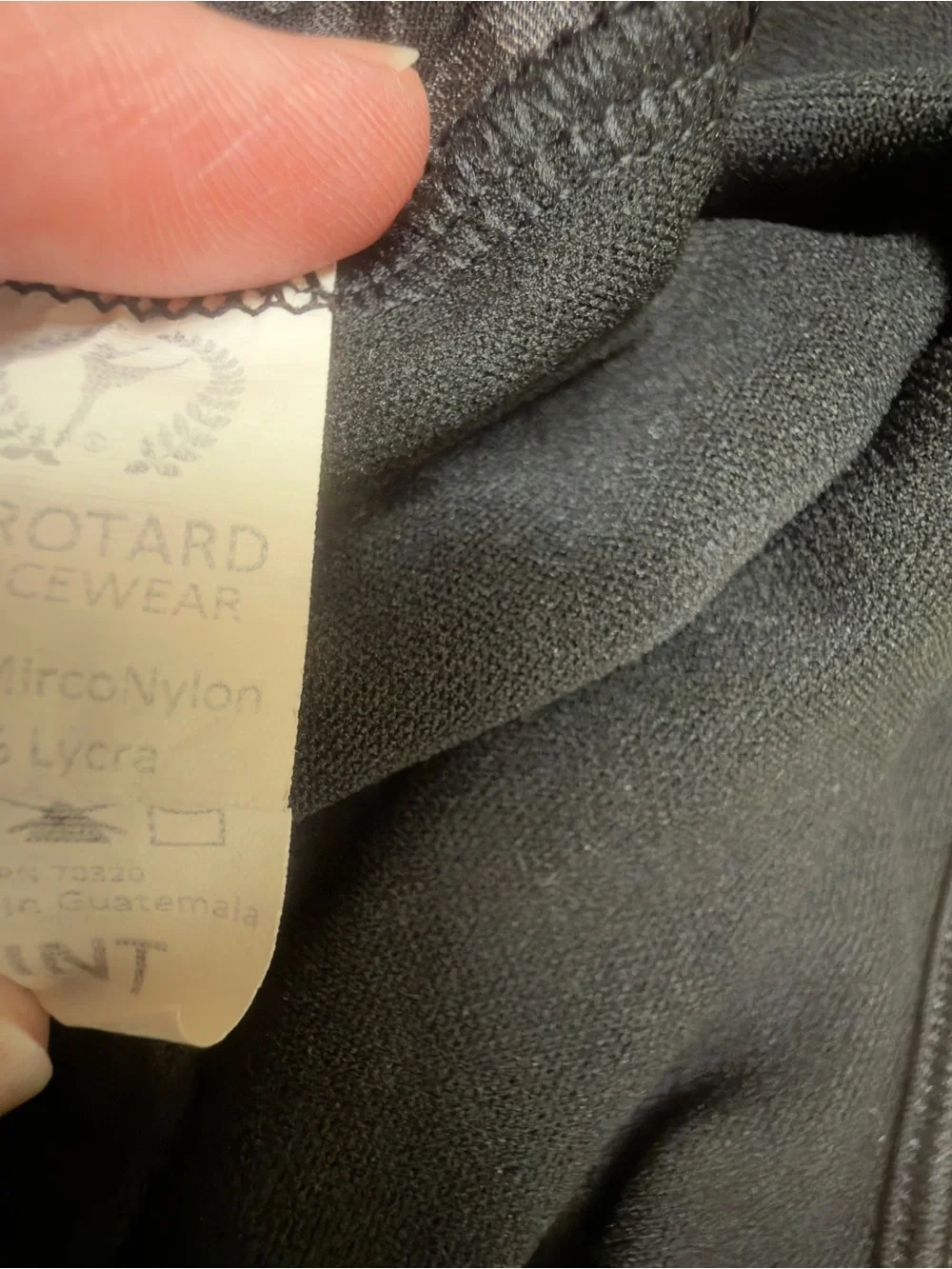 Eurotard Classic Black Dance Leotard with back detail size 6x/7